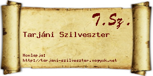 Tarjáni Szilveszter névjegykártya