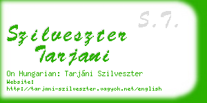 szilveszter tarjani business card