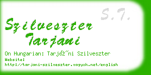 szilveszter tarjani business card